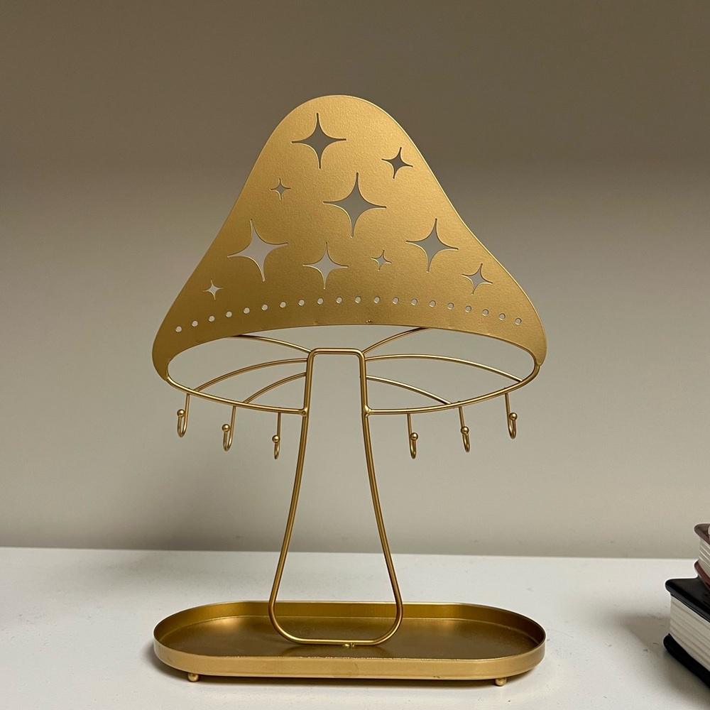 Gold jewelry stand